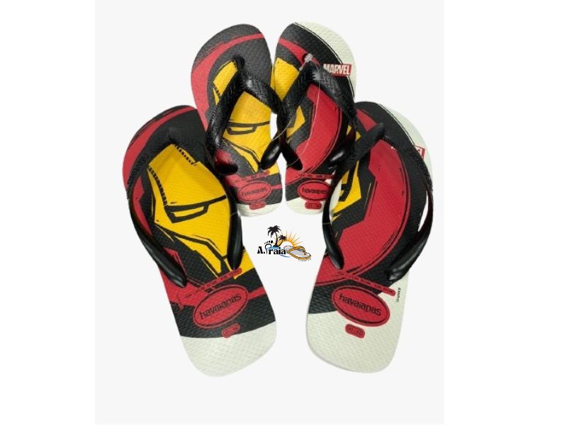 Chinelo Havaianas Marvel Logomania Kids