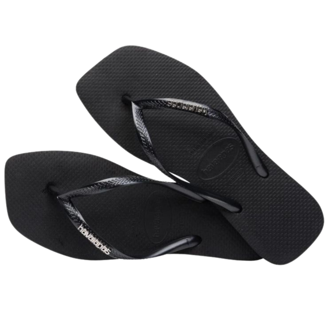 Chinelo Havaianas Slim Square Logo Metalic