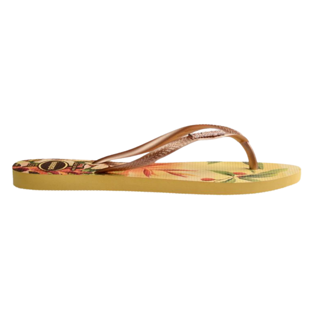 Chinelo Havaianas Slim Tropical Amarelo Caja