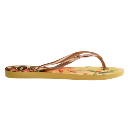 Chinelo Havaianas Slim Tropical Amarelo Caja