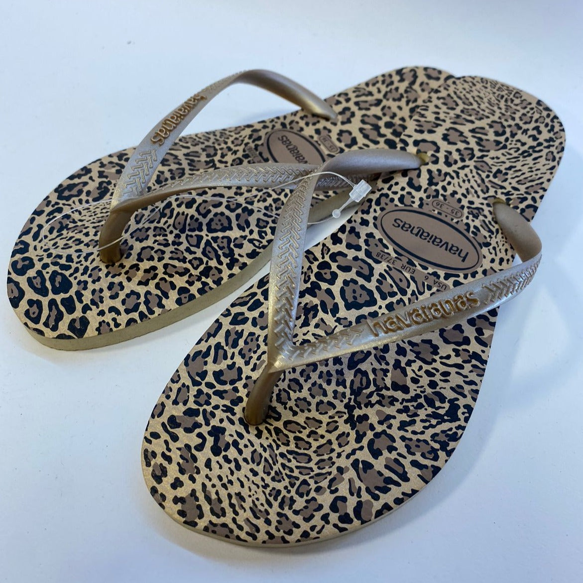 Chinelo Havaianas Slim Animais Areia/Dourado