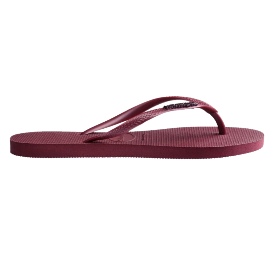 Chinelo Havaianas Slim Logo Metalic Amaranto