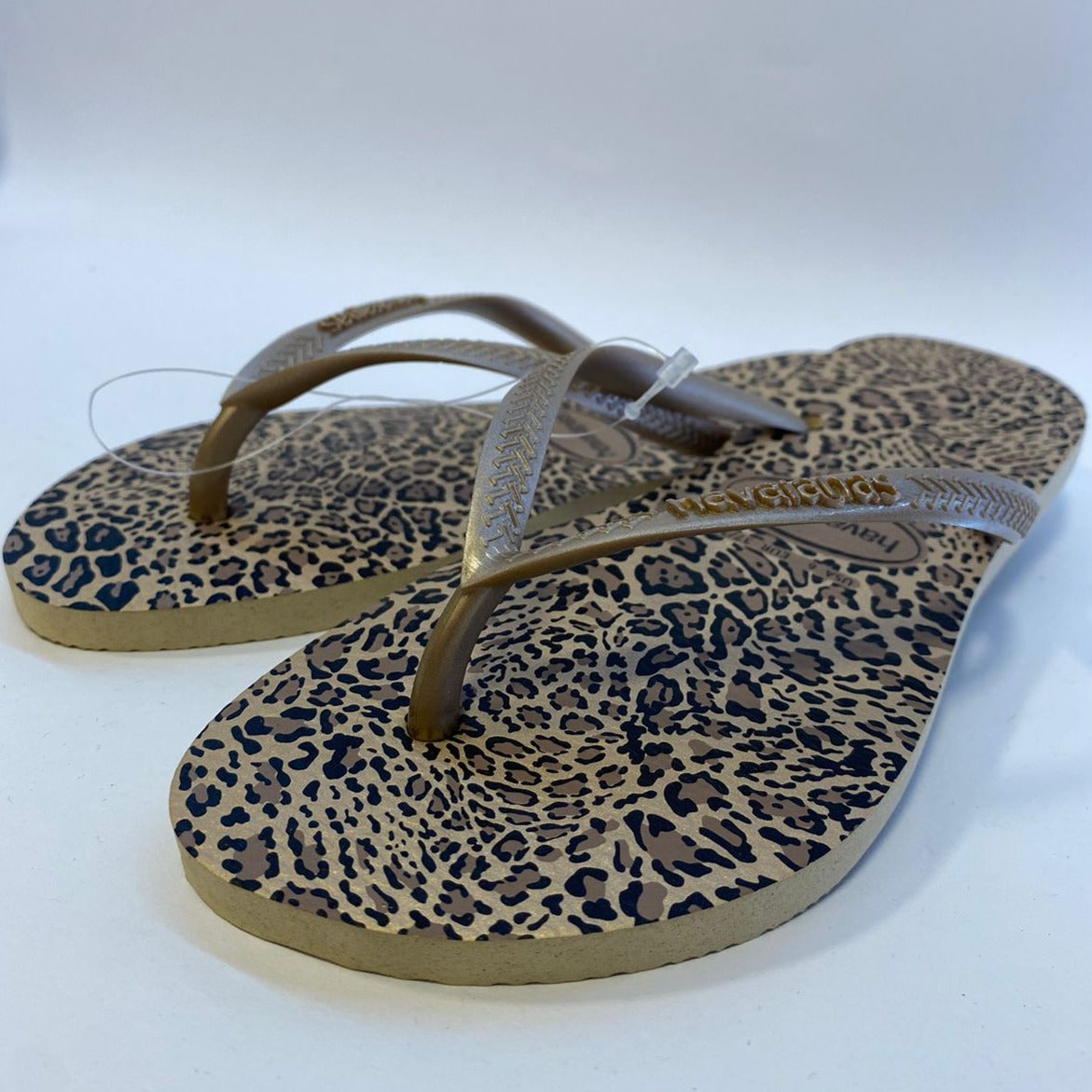 Chinelo Havaianas Slim Animais Areia/Dourado