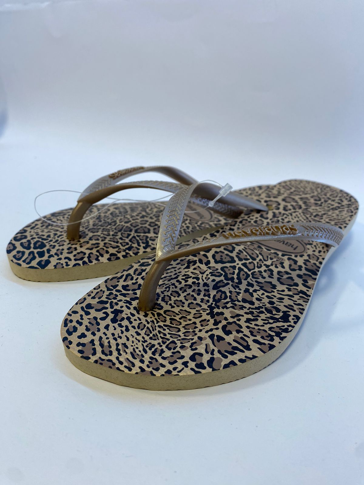 Chinelo Havaianas Slim Animais Areia/Dourado