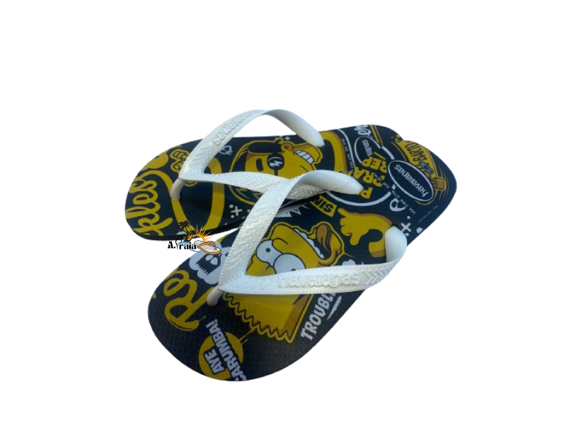 Chinelo Havaianas Simpsons Preta