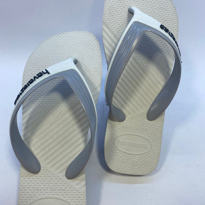 Chinelo Havaianas Dual Branco e Cinza Gelo