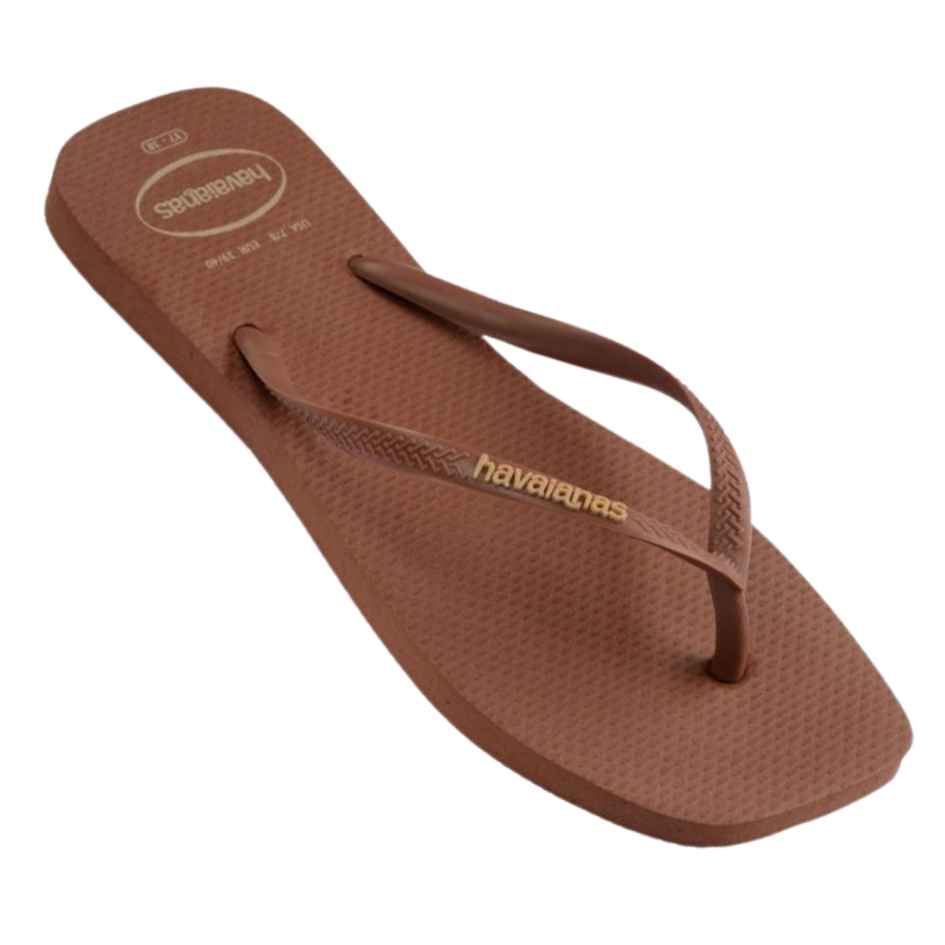 Chinelo Havaianas Slim Square Popup Ferrugem