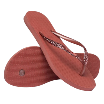 Chinelo Havaianas Slim Glitter II FC Canyon Clay