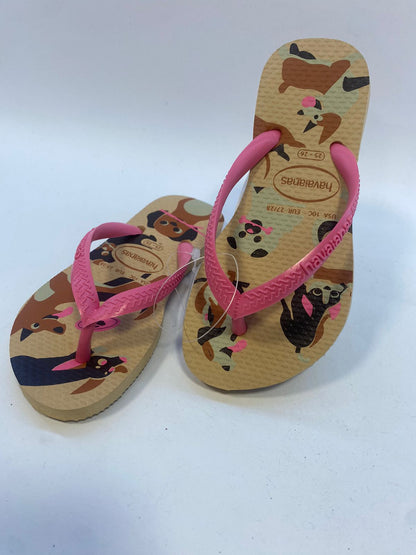 Chinelo Havaianas KIDS Slim Pets Dourado