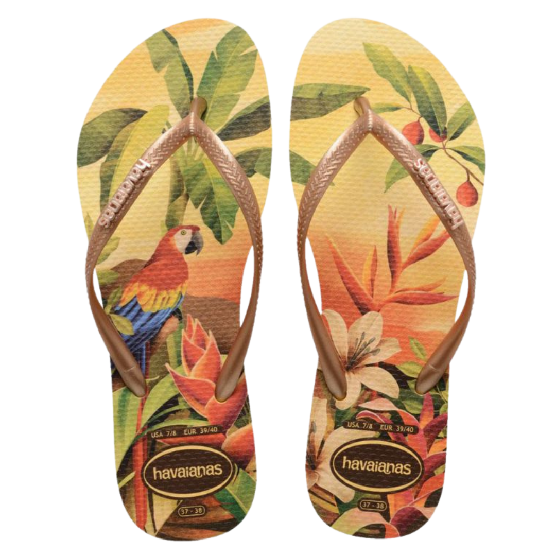 Chinelo Havaianas Slim Tropical Amarelo Caja