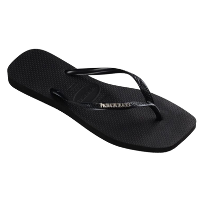 Chinelo Havaianas Slim Square Logo Metalic