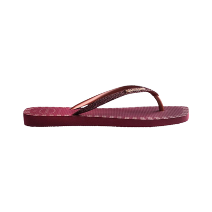 Chinelo Havaianas Glitter Contour Amaranto
