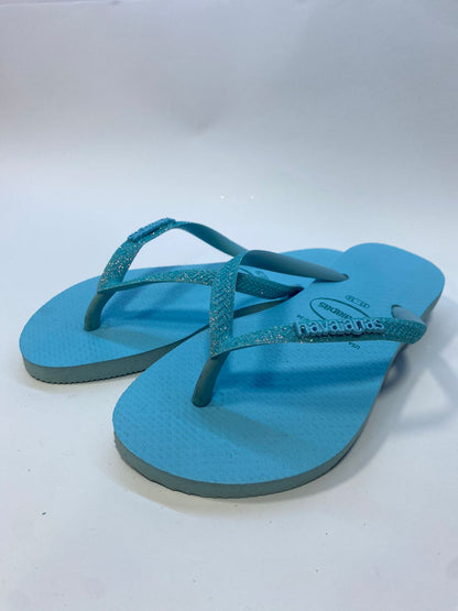 Chinelo Havaianas Slim Glitter Neon Azul Water