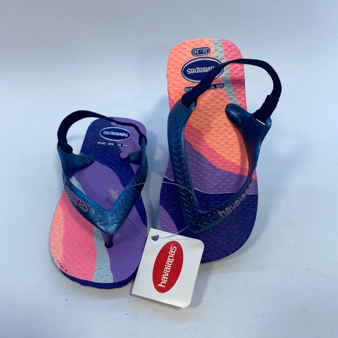 Chinelo Havaianas Baby Palette Glow Azul Naval