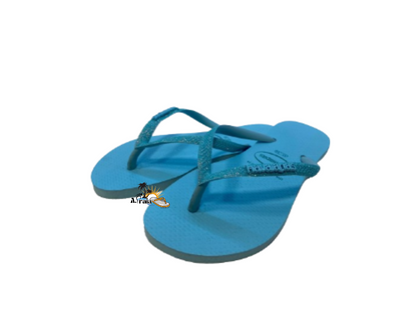 Chinelo Havaianas Slim Glitter Neon Azul Water