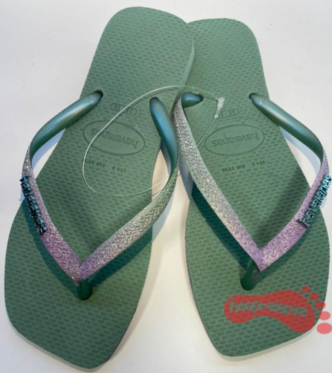 Chinelo Havaianas Slim Squared Glitter