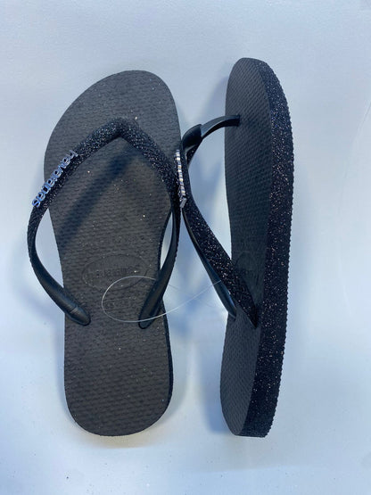 Chinelo Havaianas Slim Sparkle Preto