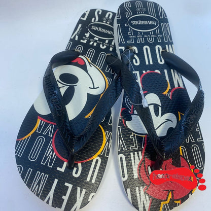 Chinelo Havaianas Top Disney branco e preto