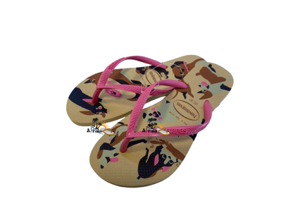 Chinelo Havaianas KIDS Slim Pets Dourado