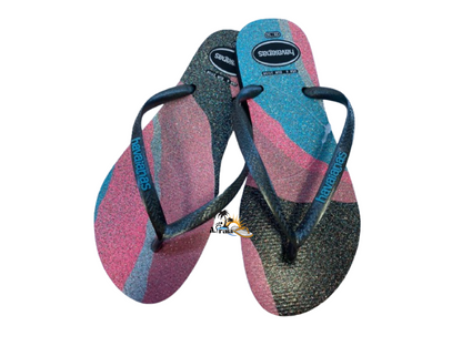 Chinelo Havaianas Slim Palette Glow Preta