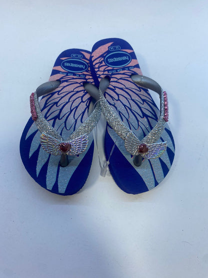 Chinelo Havaianas Slim Kids Glitter II Azul Naval