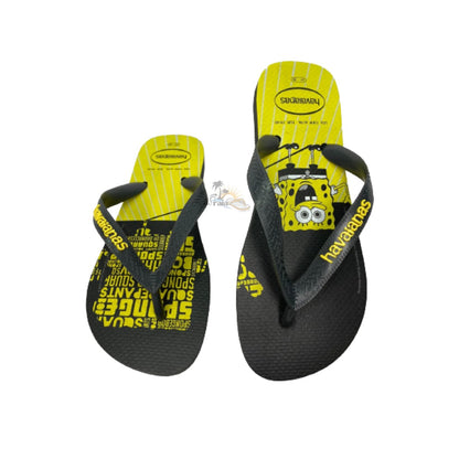 Chinelo Havaianas Top Spongebob Preto/Amarelo