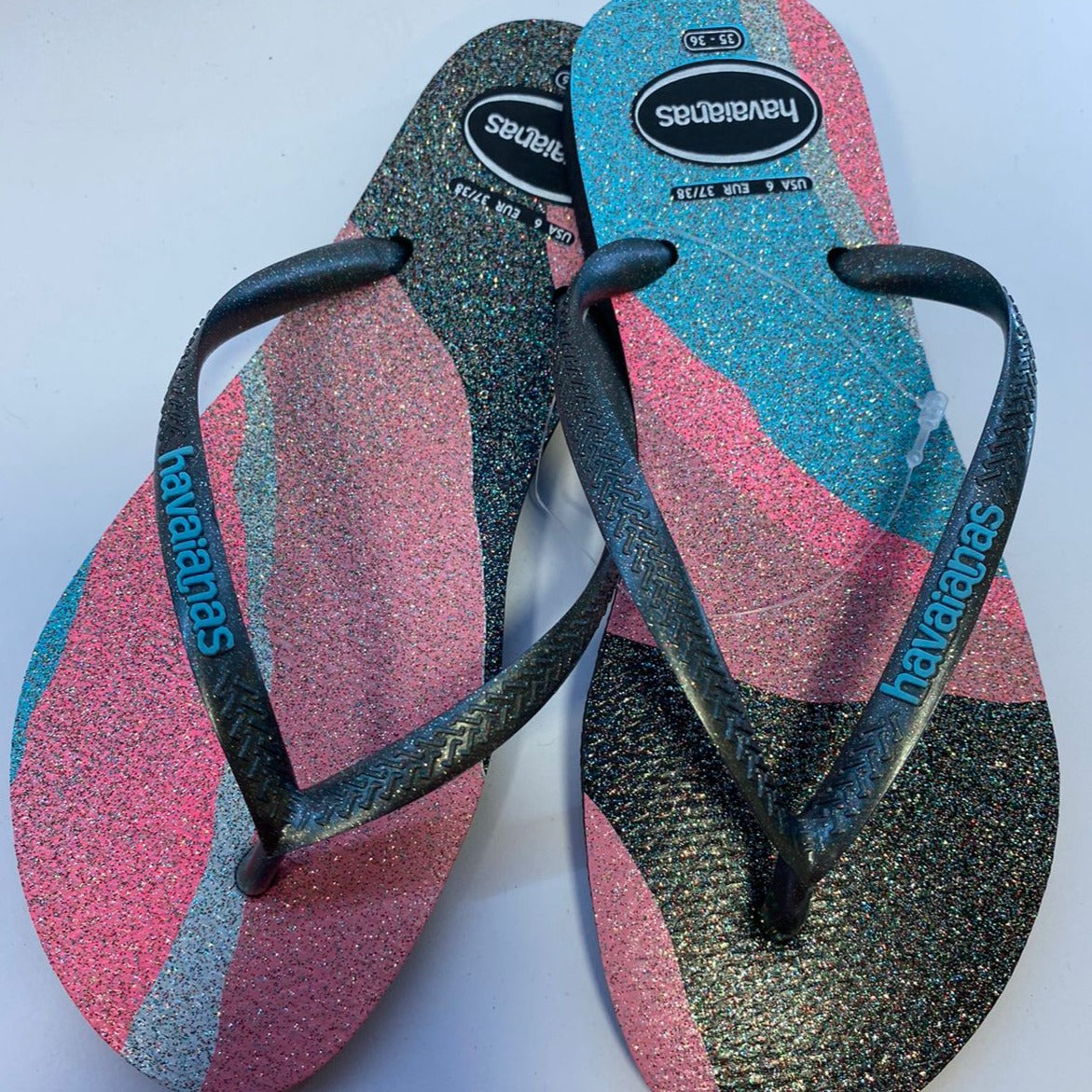 Chinelo Havaianas Slim Palette Glow Preta