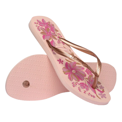 Chinelo Havaianas Slim Organic Rosa / Dourado