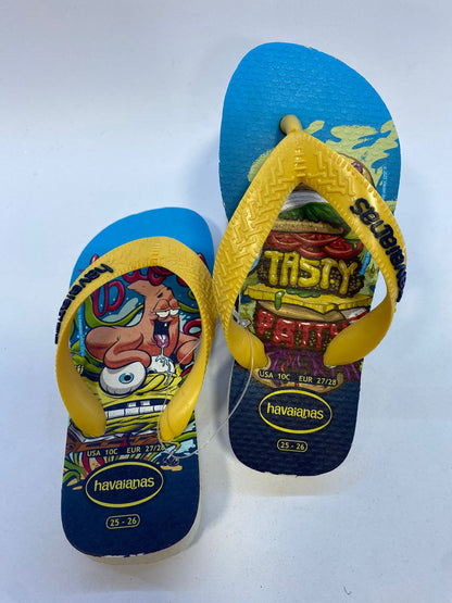 Chinelo Havaianas Kids Top SpongeBob Branco