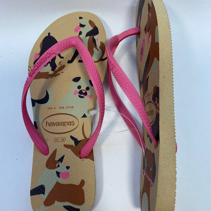 Chinelo Havaianas Slim Pets Dourado