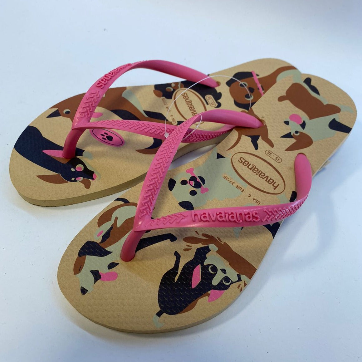 Chinelo Havaianas Slim Pets Dourado