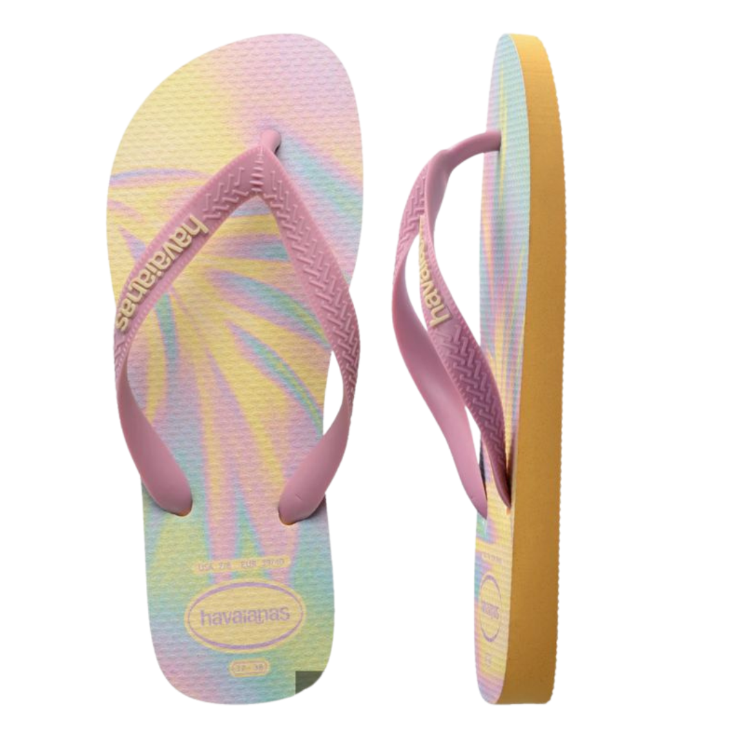 Chinelo Havaianas Top Fashion Amarelo Caja
