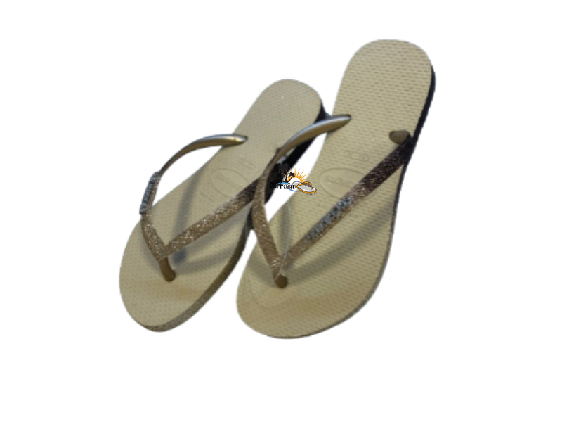 Chinelo Havaianas Slim Sparkle Areia