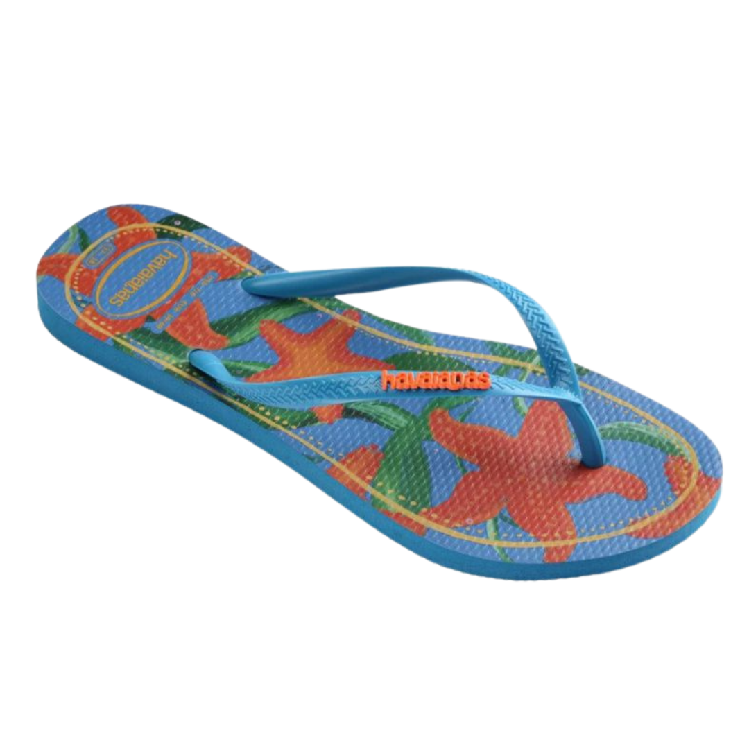 Chinelo Havaianas Slim Tropical Turquesa