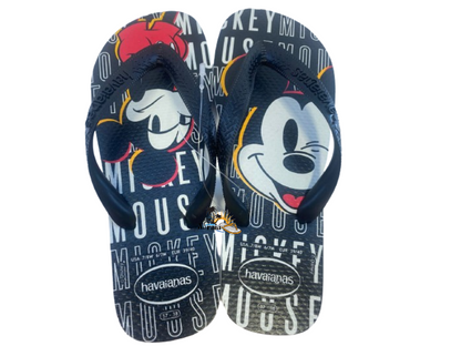 Chinelo Havaianas Top Disney branco e preto