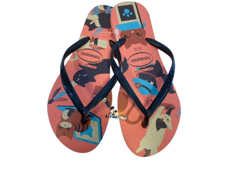 Chinelo Havaianas Slim Pets Necta