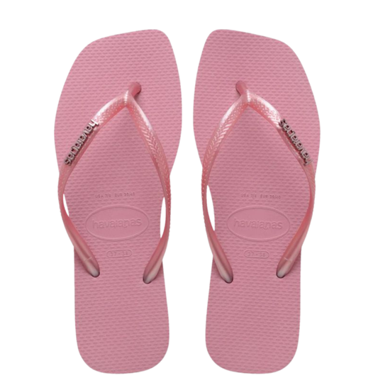 Chinelo Havaianas Slim Square Logo Metalic