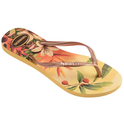 Chinelo Havaianas Slim Tropical Amarelo Caja