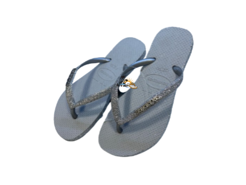 Chinelo Havaianas Slim Sparkle II Cinza Gelo