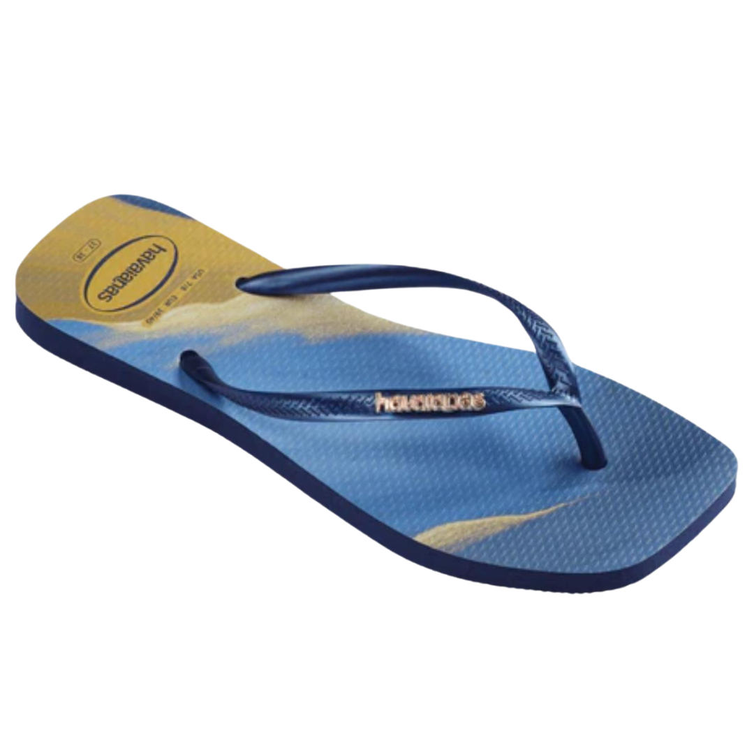 Chinelo Havaianas Slim Square Trendy Marinho
