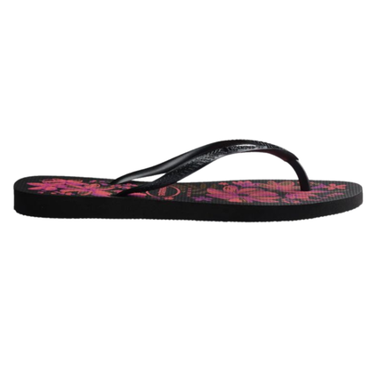 Chinelo Havaianas Slim Organic Preta / Cinza /Ouro