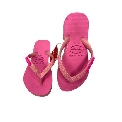 Chinelo Havaianas Kids Slim Glitter Neon Rosa Macaron