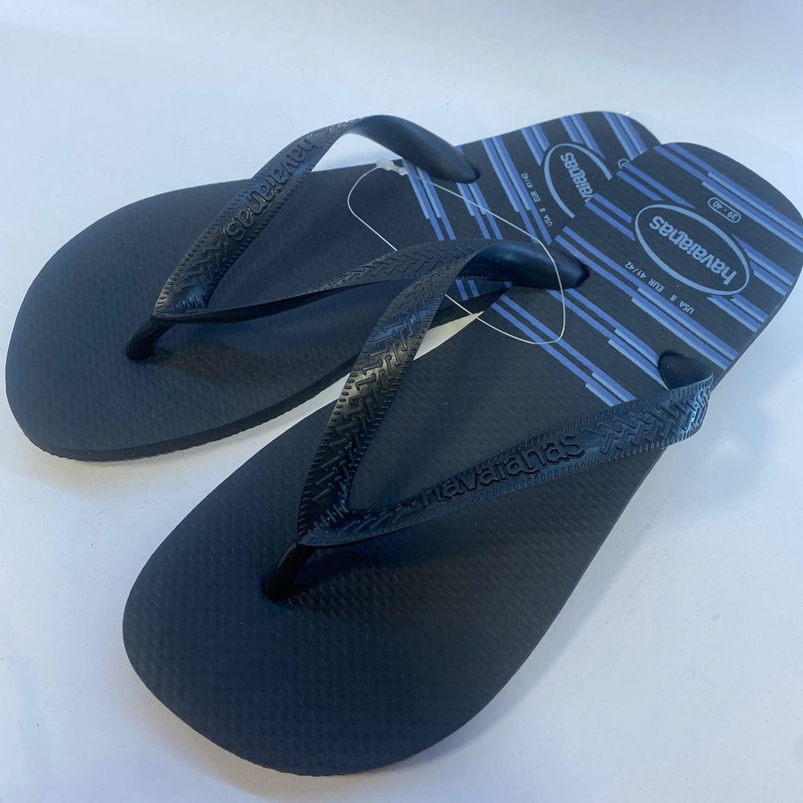 Chinelo Havaianas Top Basic PRET/PRET/AZUL