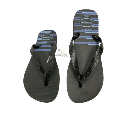 Chinelo Havaianas Top Basic PRET/PRET/AZUL