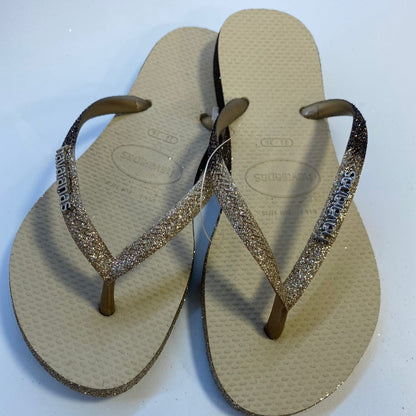 Chinelo Havaianas Slim Sparkle Areia