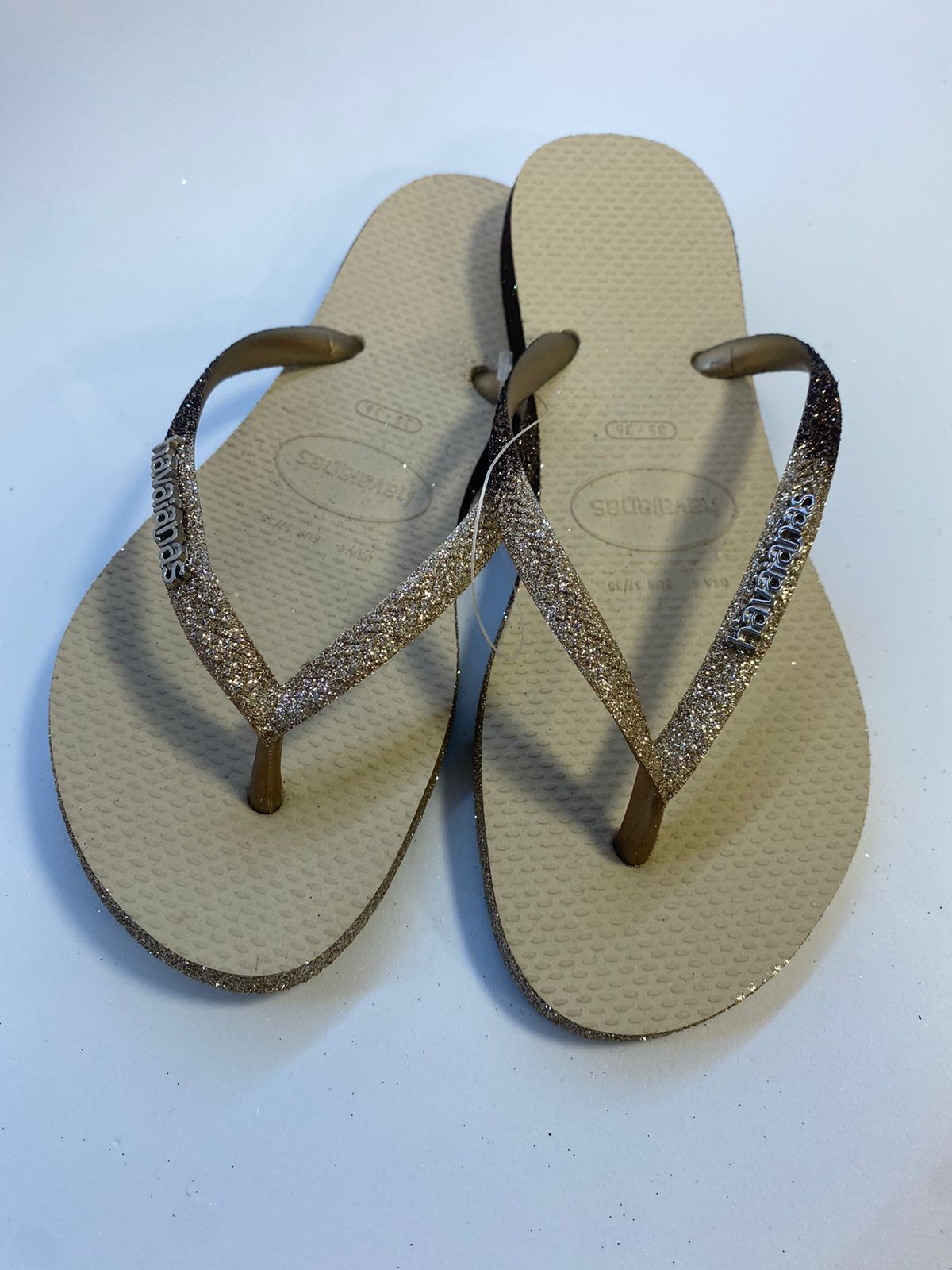 Chinelo Havaianas Slim Sparkle Areia