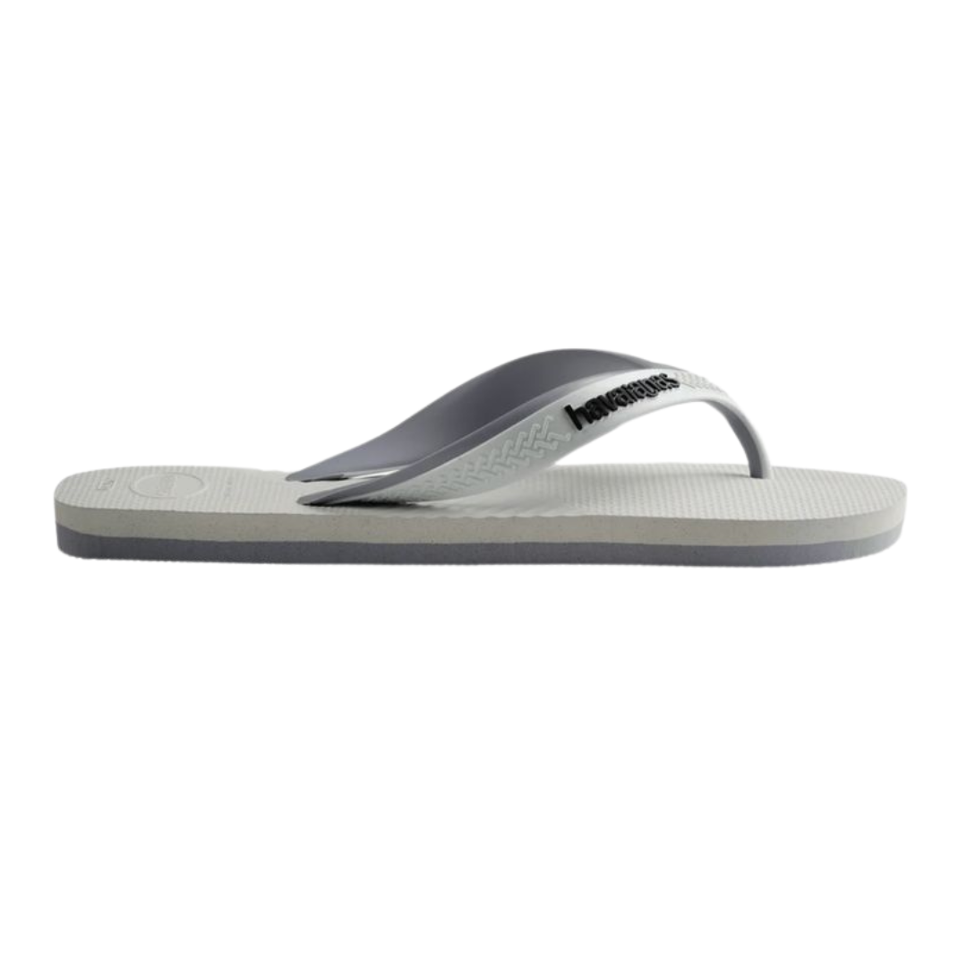 Chinelo Havaianas Dual Branco e Cinza Gelo