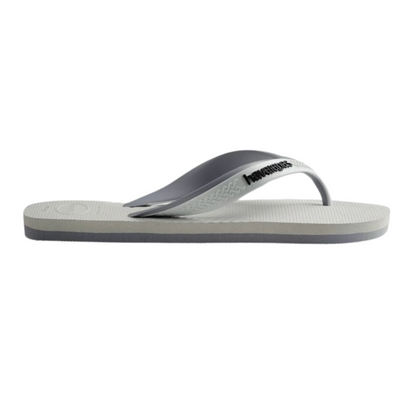 Chinelo Havaianas Dual Branco e Cinza Gelo