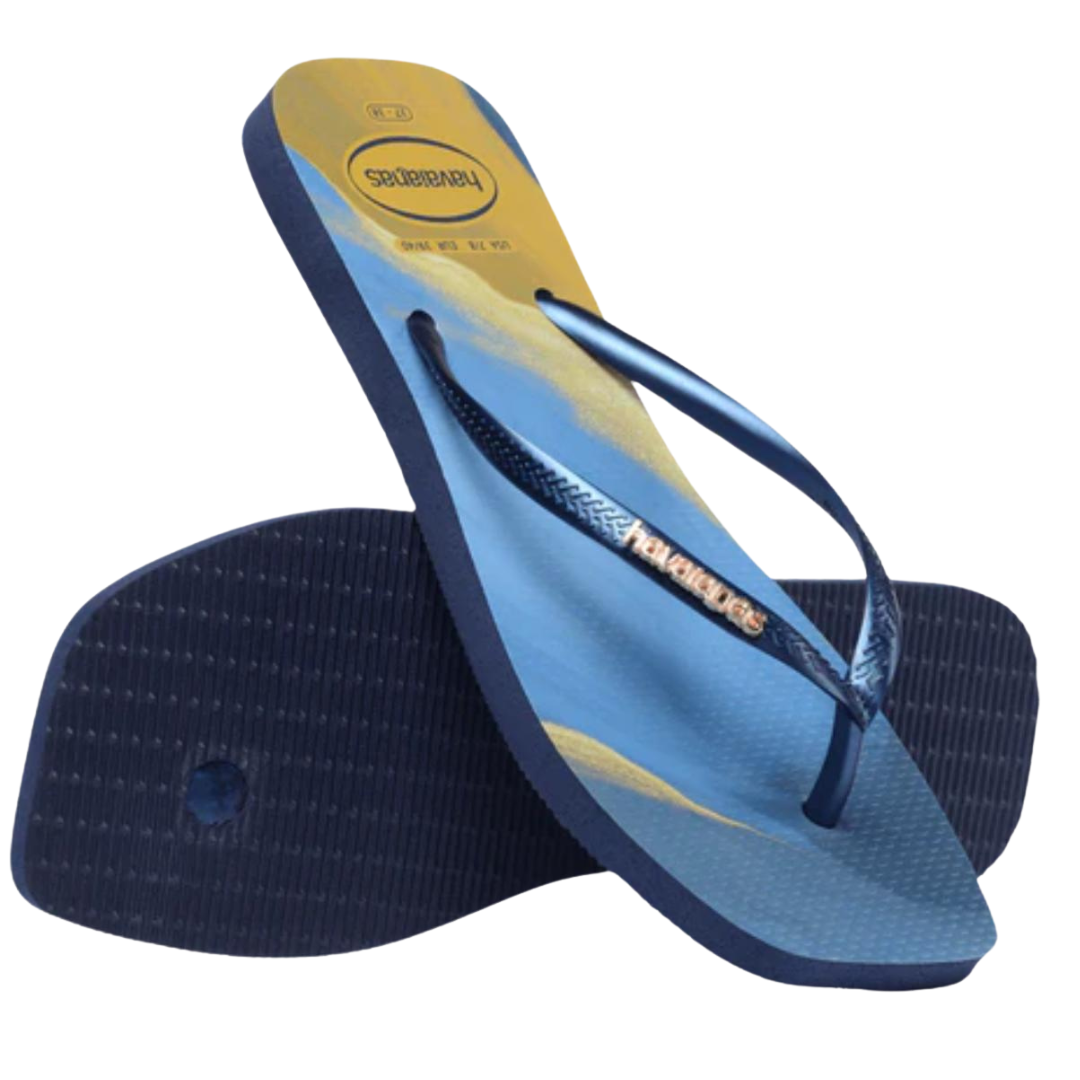Chinelo Havaianas Slim Square Trendy Marinho